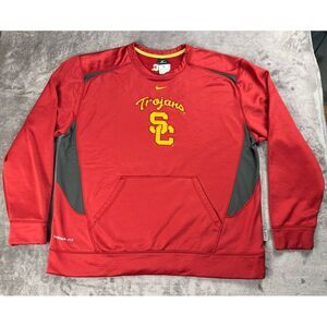 Vintage Nike USC Trojans Sweatshirt Men's XL Pullover‎ Crew Neck Therma Fit